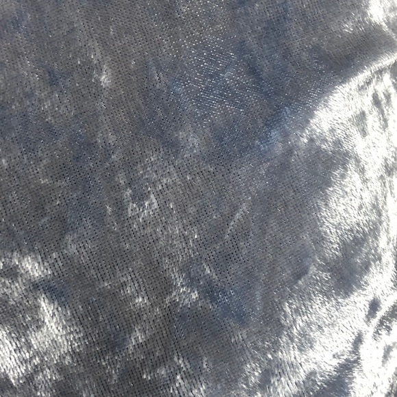 Polly & Esther | Blue Crushed Velvet Dress | L - Picture 5 of 9